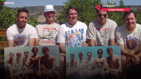 Friends have taken the same photo together every five years for the last 40 years