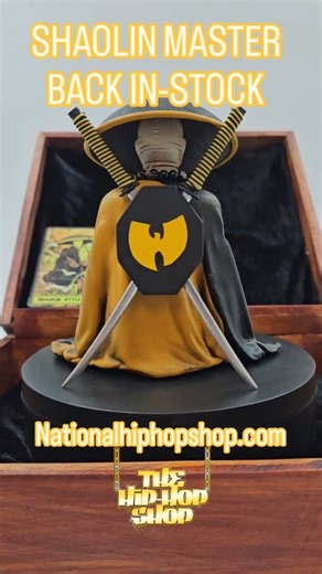 The National Hip-Hop Museum on Instagram: "⚔️NEW & IMPROVED: The Shaolin Master is Back In-Stock (Only 8 units so act fast)⬇️⬇️ https://www.hiphopmuseumdc.org/product-page/wutang-shaolin-master-sword-sheath-figure -Engraved Wooden box w/ velvet -Wu-Tang Katana Sword Sheath -2 Removable Katana Swords -Beaded Necklace -Ronin Samurai Hat -Holographic Trading Card & stickers -Limited Edition poster #wutang #wutangclan #hiphop #wutangforever #methodman #rap #rza #ghostfacekillah #raekwon #gza #shipho