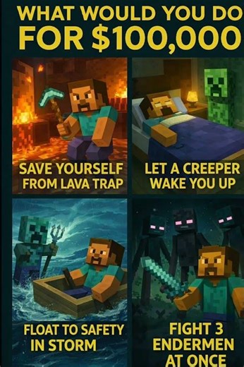 $100,000 Minecraft Challenges – Can You Survive? #minecraft