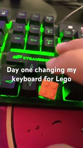 Day one of changing my keyboard into Lego