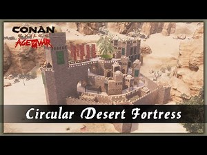 HOW TO BUILD A CIRCULAR DESERT FORTRESS [SPEED BUILD] - CONAN EXILES