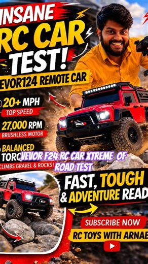 VEVOR124 RC Car Extreme Off-Road Test | 20+ MPH Speed & Rock Climbing Power | RC Toys with Arnab
