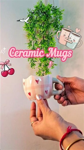 Cute Pinterest Ceramic Coffee Mug ☕️ 🍺 🌿🦋✨️ #trending #dailyvlog #viral #ceramic#