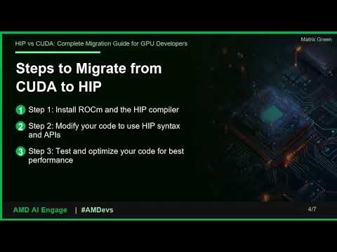 Migrate to HIP from CUDA: A Complete Guide for AMD Developers #AMDevs