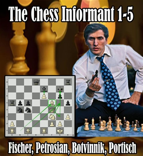 The Best of Chess Informant 1-5 Boris Spassky vs Tigran Petrosian, World-ch 1966 Lajos Portisch vs Svein Johannessen, Olympiad 1966 Bent Larsen vs Robert James Fischer, Monaco 1967 Robert James Fischer vs Leonid Stein, Interzonal 1967 Mikhail Botvinnik vs Lajos Portisch, Monaco 1968 #gmgchess #BobbyFischer #RobertJamesFischer #tigranpetrosian #lajosportisch #MikhailBotvinnik #sahovskiinformator #chessinformant | GMG Chess