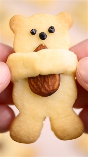The Cutest Shortbread Cookies 🐻 #baking