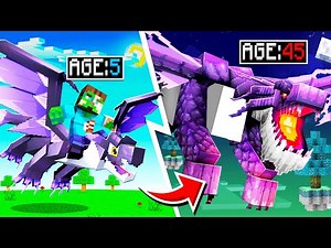 Upgrading BABY SKY DRAGON into GOD DRAGON in MINECRAFT!