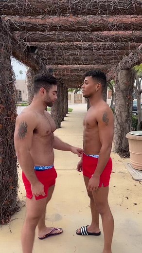 Can it be too big? 🏆 #andrewchristian #trophyboy #boys #surpised