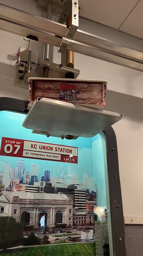 I got my food delivered by train at Fritz’s in Kansas City #Fritzs #Burger #Fries