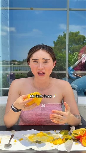 Gabby Murray | finally sharing my birth story!!! while completely obliterating these poor mangos 😭 #birthstory #storytime #unmedicatedbirth #positivebirth | Instagram