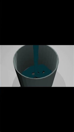 Water simulation in blender #shorts #animation #3danimation #blender #simulation #fyp #asmr