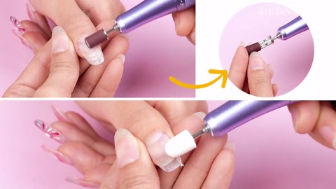 Nail Drill Electric File: DEDNMSCA Sparkly Professional Nail Drill Kit, 40000RPM E-File Machine with 12 Drill Bits for Acrylic Nails Remove Nail Gel Polish Manicure for Salon Home, Blue Diamond