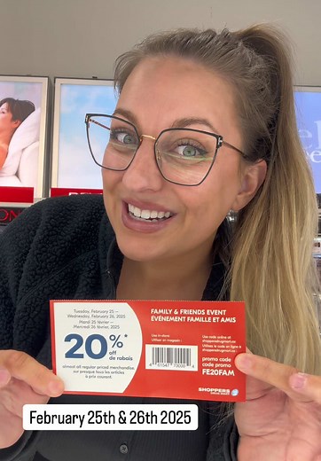 Save 20% Off at Shoppers Drug Mart on Feb 25 & 26
