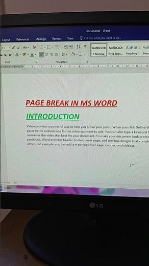 MS Word Page Break Trick 🔥 | Ctrl + Enter Shortcut in Word | Word Tips Shorts