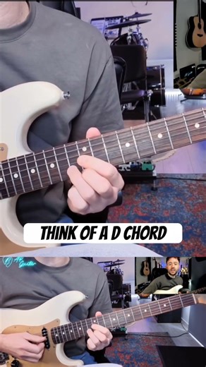 CAGED SYSTEM - Connecting D + C shapes #guitarlesson #guitarteacher #musictheory #fyp