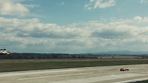 Red Bull 🤝 Epic Stunts The title-winning RB7 racing against an inverted plane 🤯✈️ | Sky Sports F1