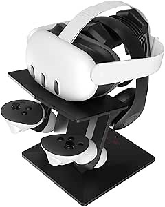 DigiCharge VR Headset Stand for Meta Quest 3S / Quest 3 / Oculus Quest 2 Holder Stand VR Mount Display Storage for Headset and Touch Controllers