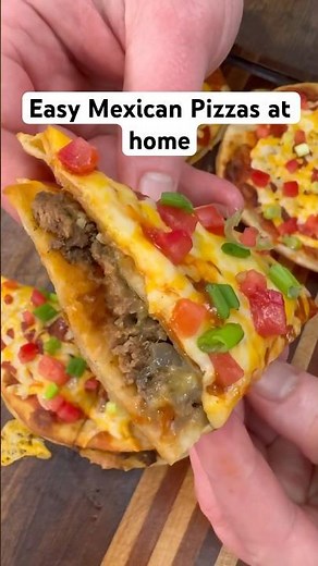Taco Bell Style Mexican Pizzas 🔥 #easyrecipe #dinner #tacobell
