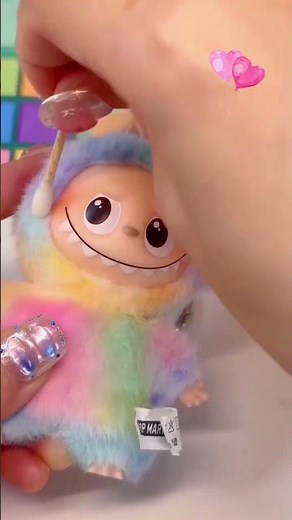 Rainbow Labubu Makeover! Using Eyeshadow to Customize Pin for Love Minis