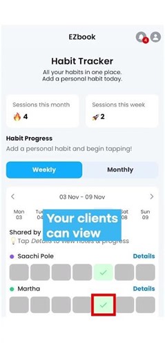 How to share session plans and chat with clients