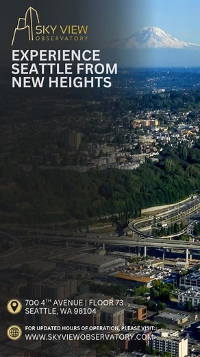 Start your Seattle adventure at the top! From 902 feet above the city, Sky View Observatory gives you the tallest view in the Pacific Northwest — the perfect way to map out everything you’ll explore next. | Sky View Observatory at Columbia Center