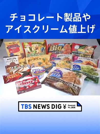 チョコレートとアイスクリームの値上げ状況