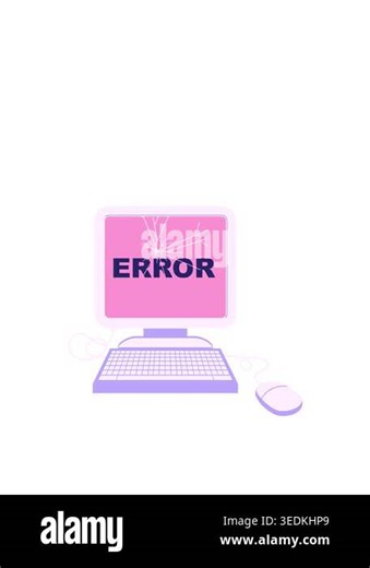 rise and float animation of a broken computer graphic vector illustration icon Stock Video Footage - Alamy