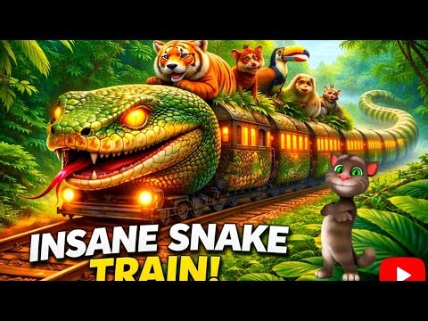 Insane Animal Train Adventure 🚂🐍 | Snake, Lion, Panda Train in 3D!