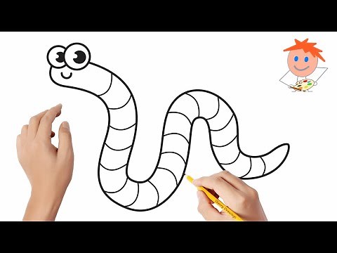 How to draw a worm | Easy drawings