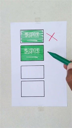 رسمتُ علم دولة عربية 💪 😍 رسمتُ علم فلسطين | الصورة التالية؟ #رسم #art #palestine #flag