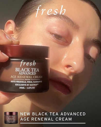 NEW! Black Tea Advanced Age Renewal Cream has a retinol-like effect without the irritation. Gentle enough to use day & night. | Fresh