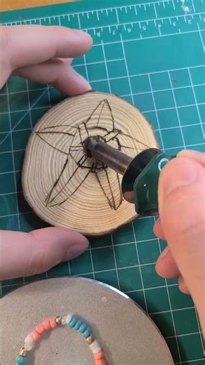 Creating Staryu with a Wood Burning Tool | Relaxing Pyrography Art