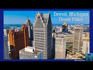 Detroit, Michigan - 4K Drone Footage