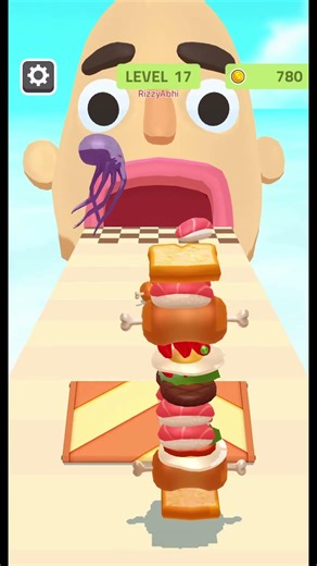 Octopus 🐙 👀 sandwich runner lvl 17🥪 #shorts #sandwichrunner