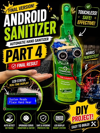 Ito Na Yung Final Result… Grabe 🤯 FINAL PART na ng DIY automatic hand sanitizer 🤯 From idea → build → upgrade → FINAL RESULT 🔥 ✔️ Touchless system ✔️ Real-time response ✔️ Fully working Hindi ko inexpect gagana ng ganito 😳 Follow for more Arduino projects ⚡ #A#ArduinoD#DIYProjectF#FinalResultT#TechTokElectronics