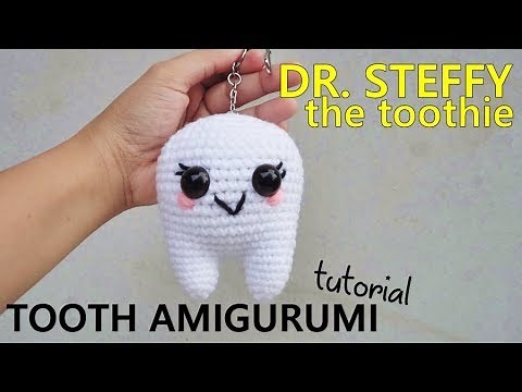 Tooth Crochet Amigurumi VIDEO TUTORIAL by Crochet Collections Pattern
