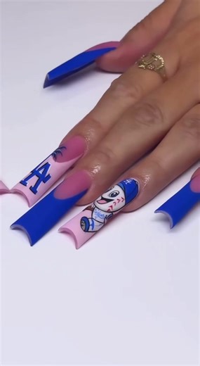 Baseball Season Acrylic Nail Designs