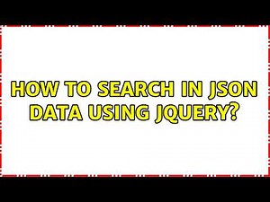 How to search in json data using jquery?
