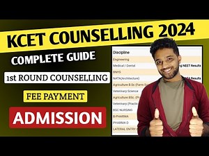 KCET Counselling Process 2024 | Fee Payment & Admission Process | KCET Option Entry 2024 | Kannada