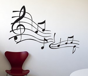 Music Notes Wall Decal Sticker. Musician Bedroom, Kid's Room, Music Gift, Music Classroom, Gift for Music Teacher. #kriley101 - Etsy