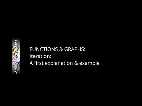 FUNCTIONS & GRAPHS Iteration A first explanation & example