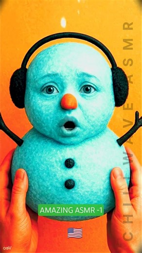 ASMR Snowman Squish: Satisfying & Creepy Christmas! / ASMR trending video 🧑‍🎄 #shorts #asmr #mrbeast