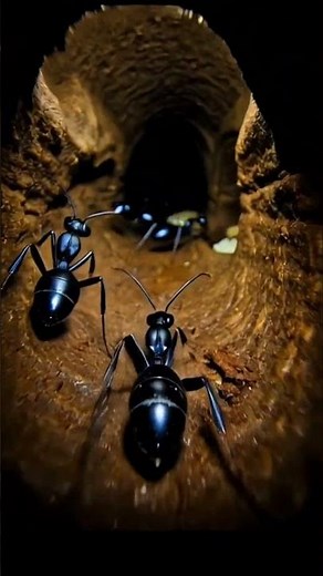 Inside a Black Garden Ant Colony — Real Micro-Camera Mounted POV Documentary