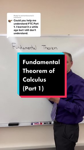 Reply to @ezmontosaurus derivative of the integral is the function. They are inverses 🤩 #calctok #mathtok #calculus #math #integrale #derivatives