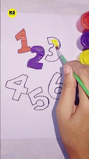 Tracing 123456 ✏️ | Number Painting 🎨 | Fun Learning for Kids