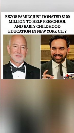 Bezos family donates $100 million for NYC education. 🍎🗽💸#usa #fyp #trending