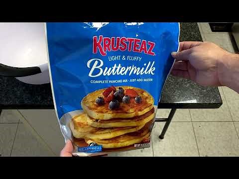 Krusteaz Buttermilk Pancake Mix Cooking and Review
