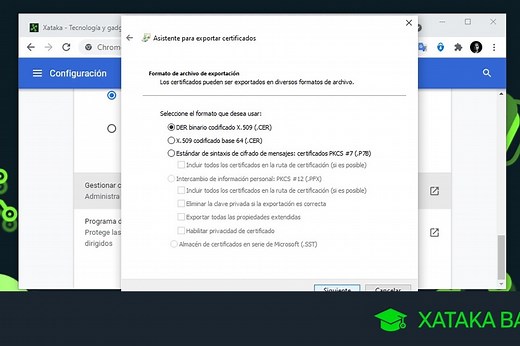 Cómo importar y exportar el certificado digital en Chrome