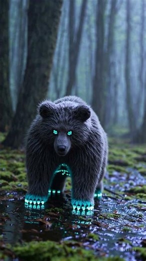 Alien bear landing to earth in forest Canada #danger #canada #forest #bear