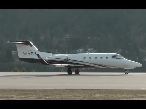 Gates Learjet 28 Loud Takeoff!